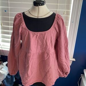 Universal Thread Pink Textured Blouse